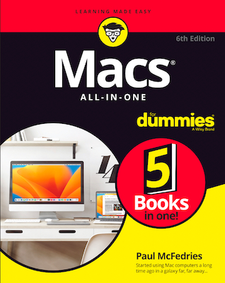 Front cover of the book Macs All-in-One For Dummies, 6th Edition.